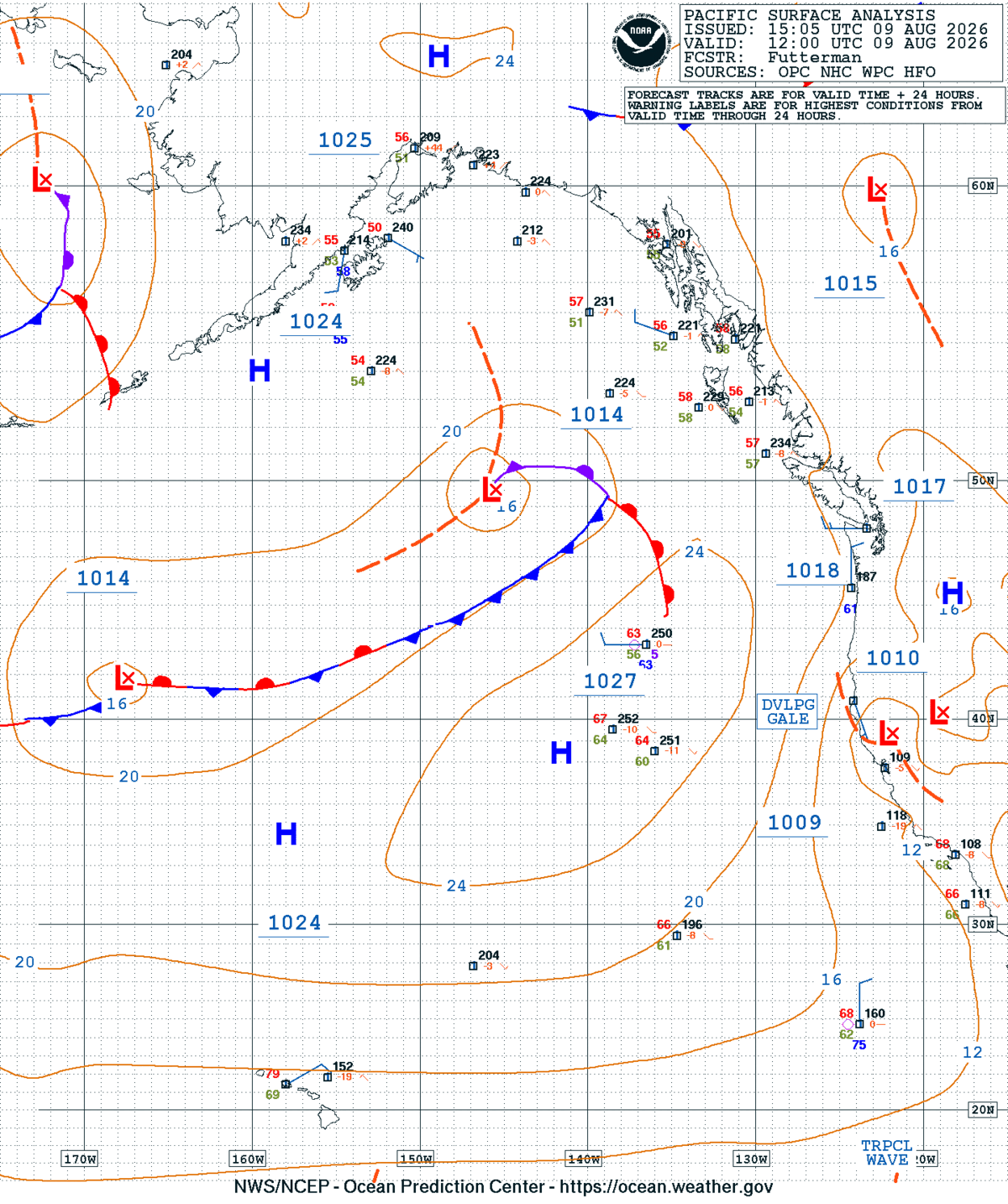 East Pacific Surface Analysis