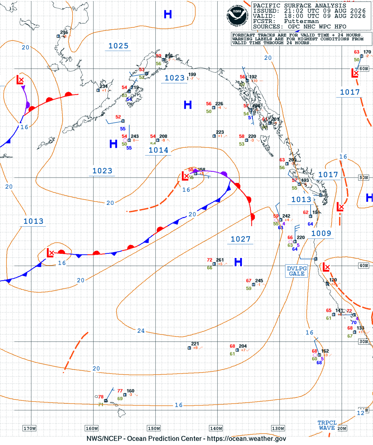 East Pacific Surface Analysis