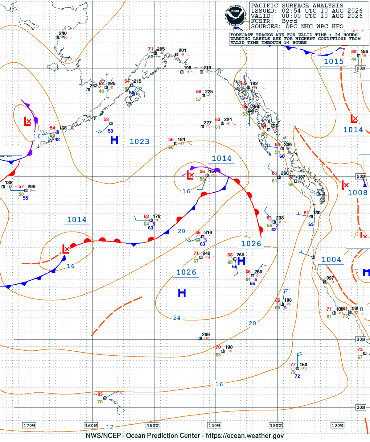 East Pacific Surface Analysis