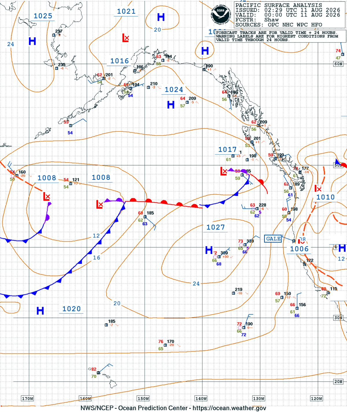 East Pacific Surface Analysis