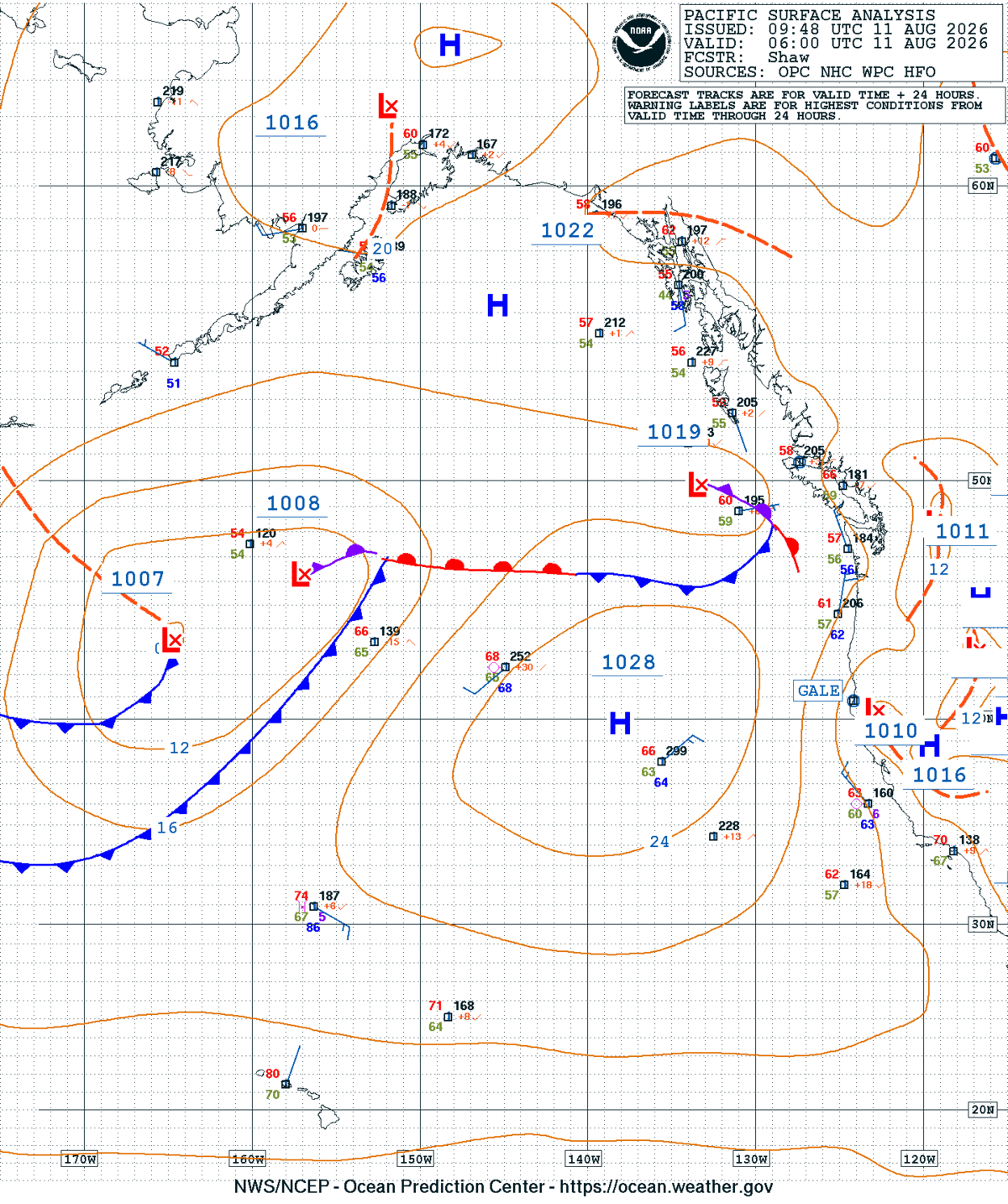 East Pacific Surface Analysis