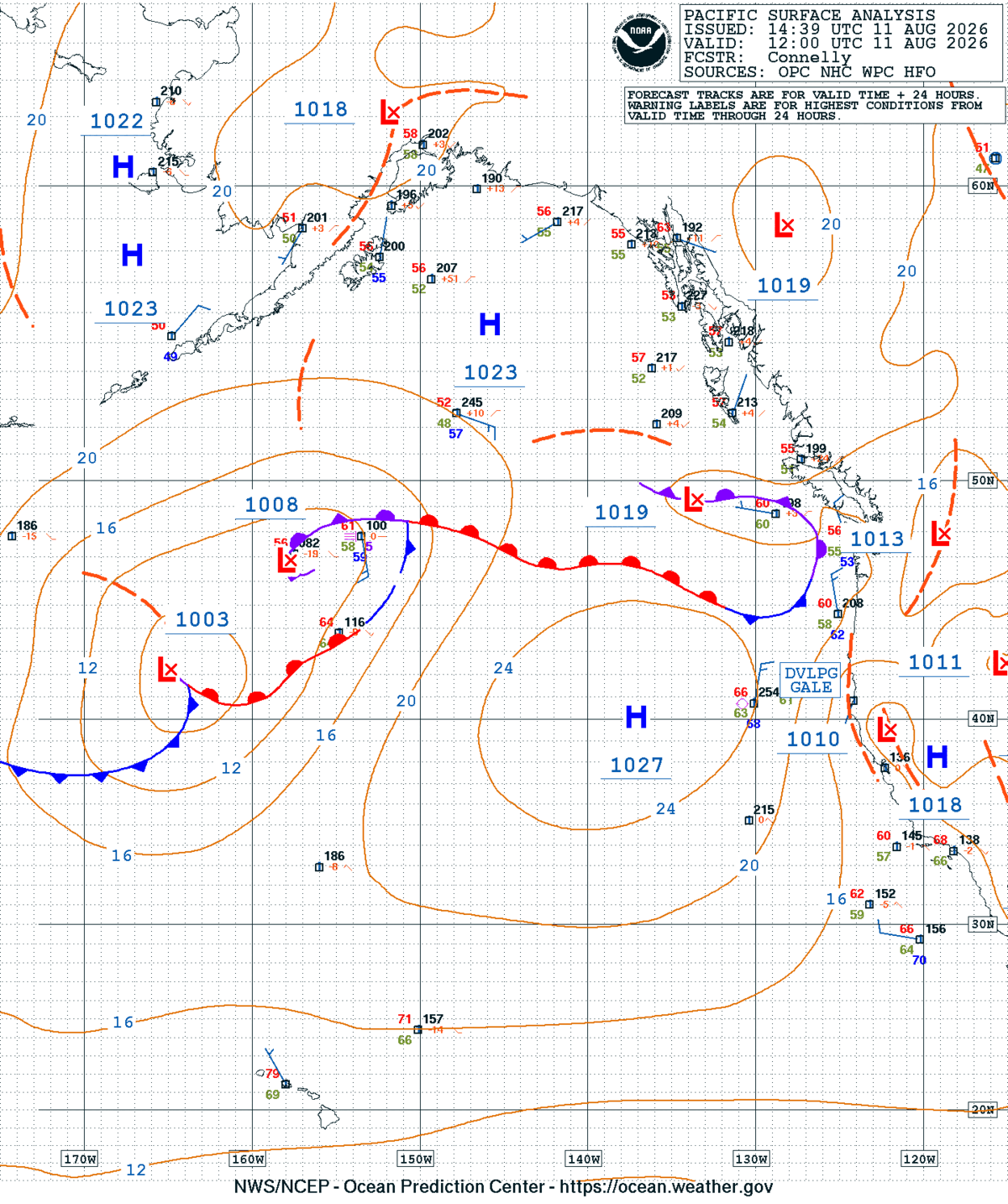 East Pacific Surface Analysis