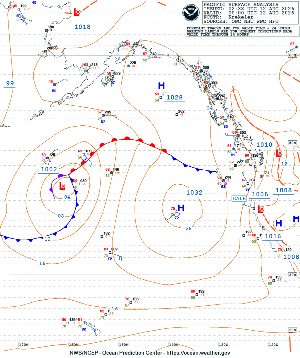 East Pacific Surface Analysis
