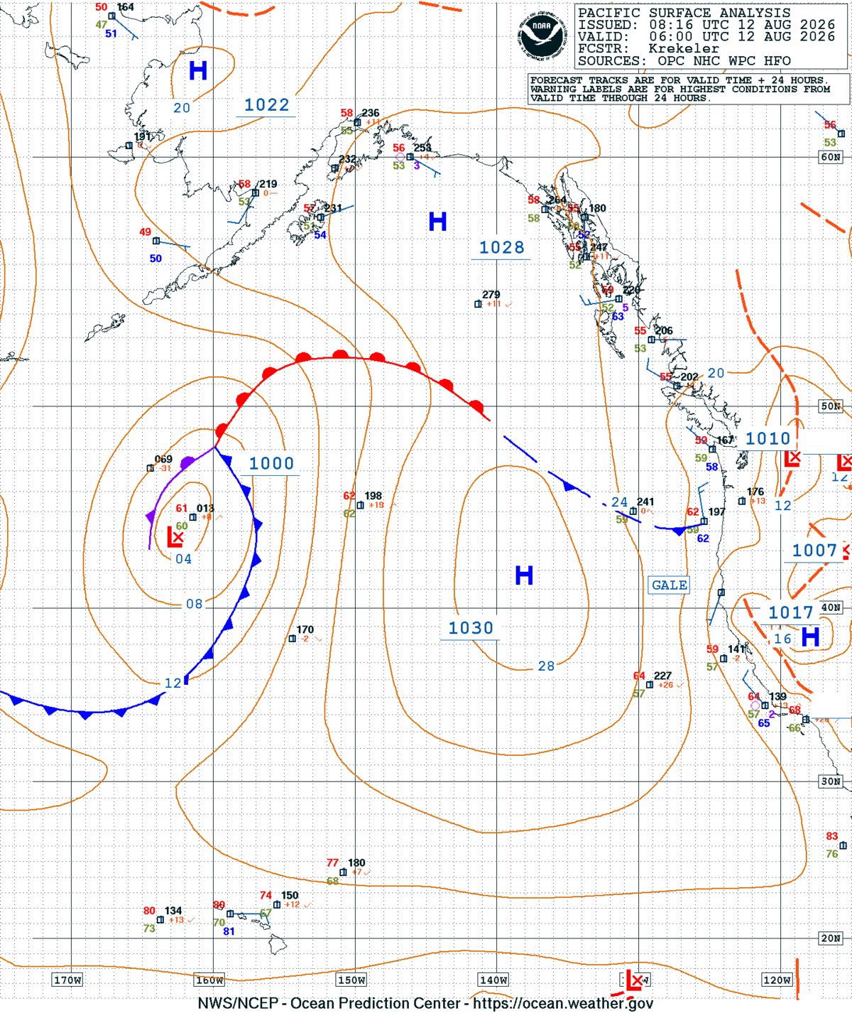 East Pacific Surface Analysis