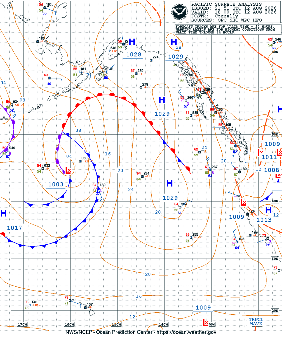 East Pacific Surface Analysis