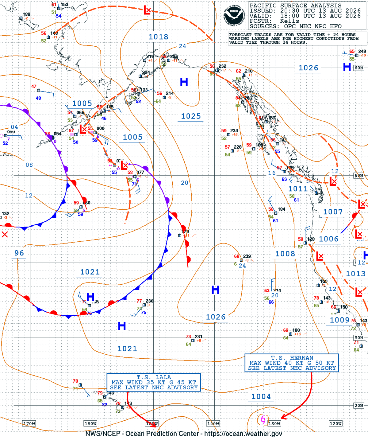 East Pacific Surface Analysis