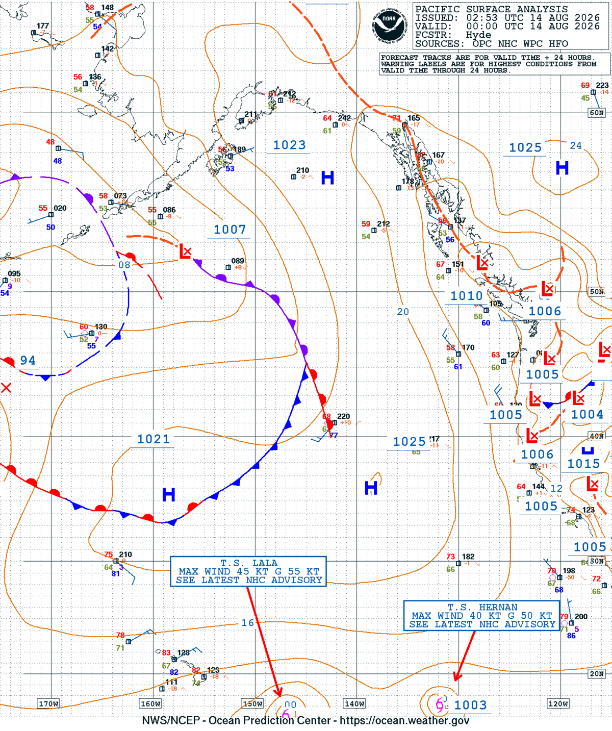 East Pacific Surface Analysis