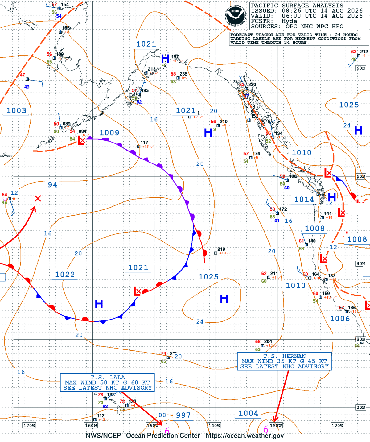 East Pacific Surface Analysis
