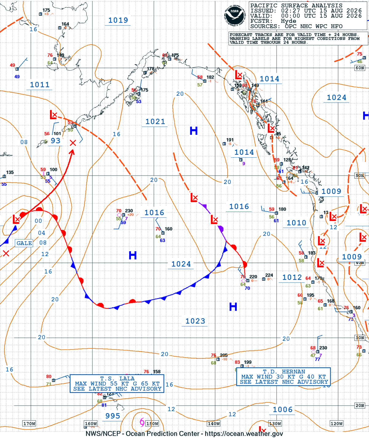 East Pacific Surface Analysis