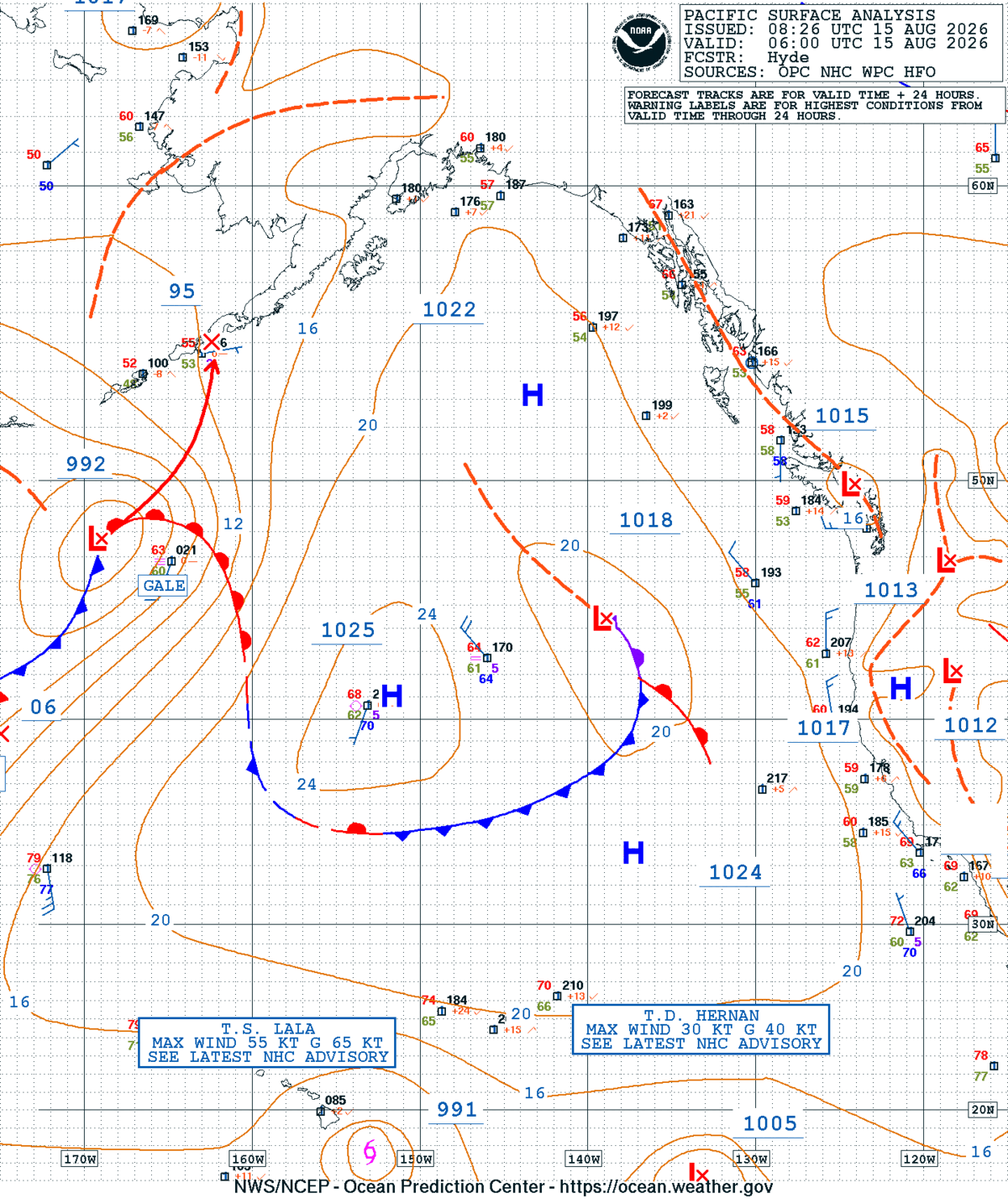 East Pacific Surface Analysis