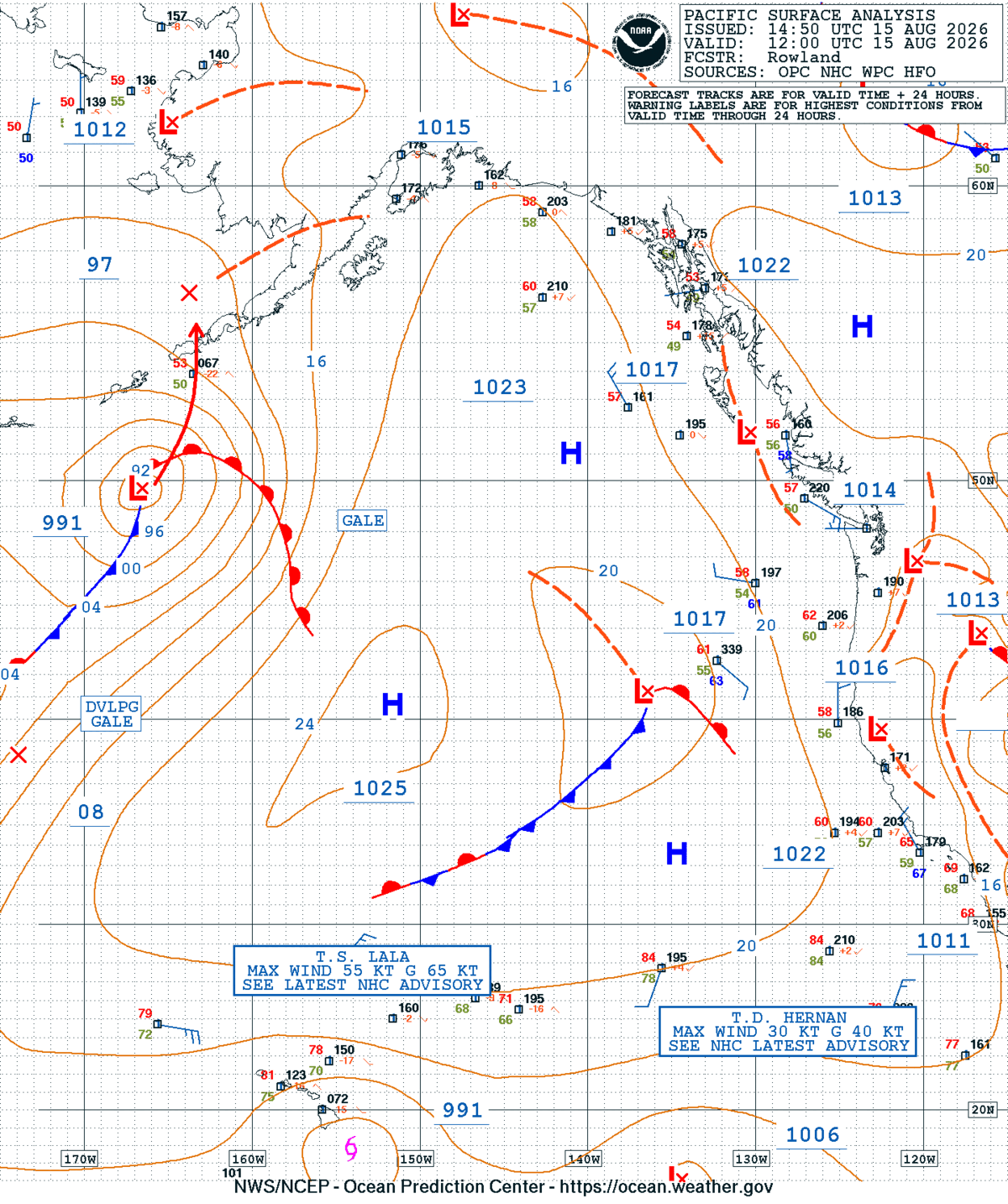 East Pacific Surface Analysis