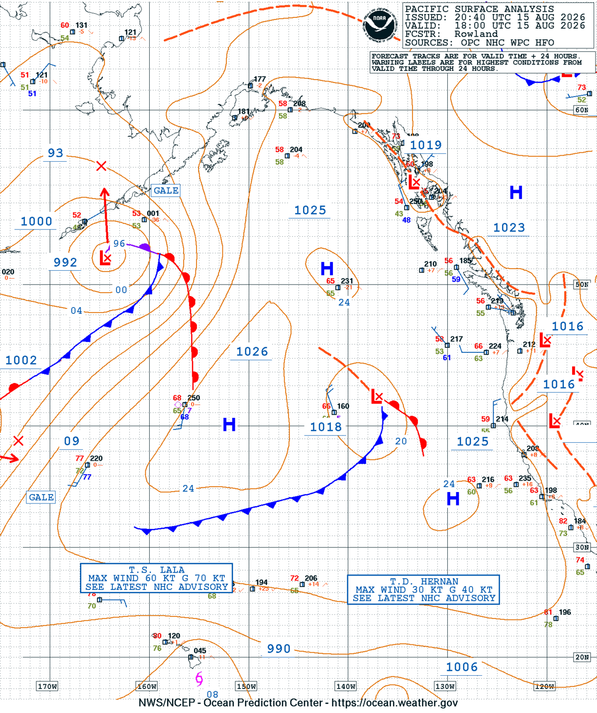 East Pacific Surface Analysis