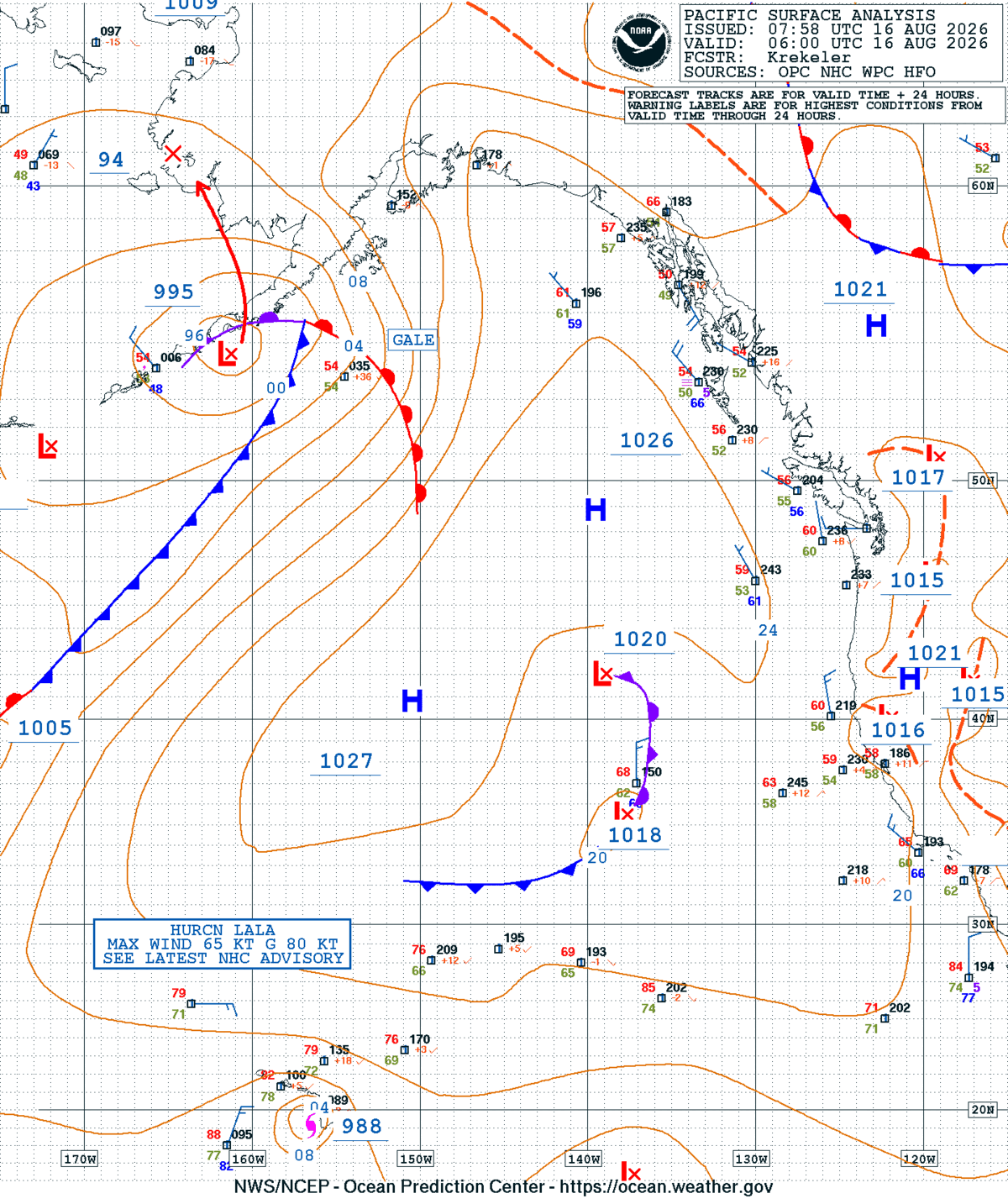 East Pacific Surface Analysis