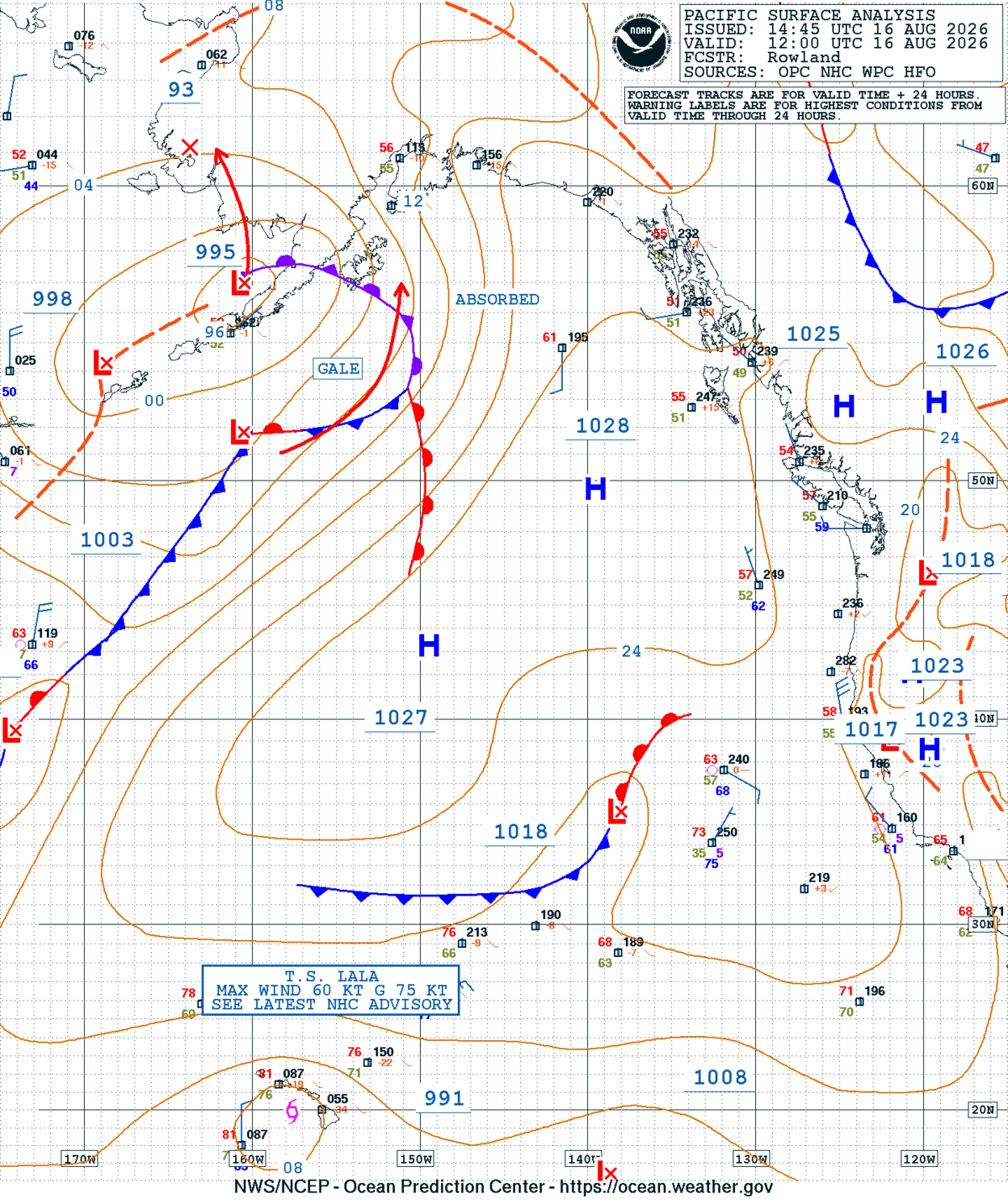 East Pacific Surface Analysis