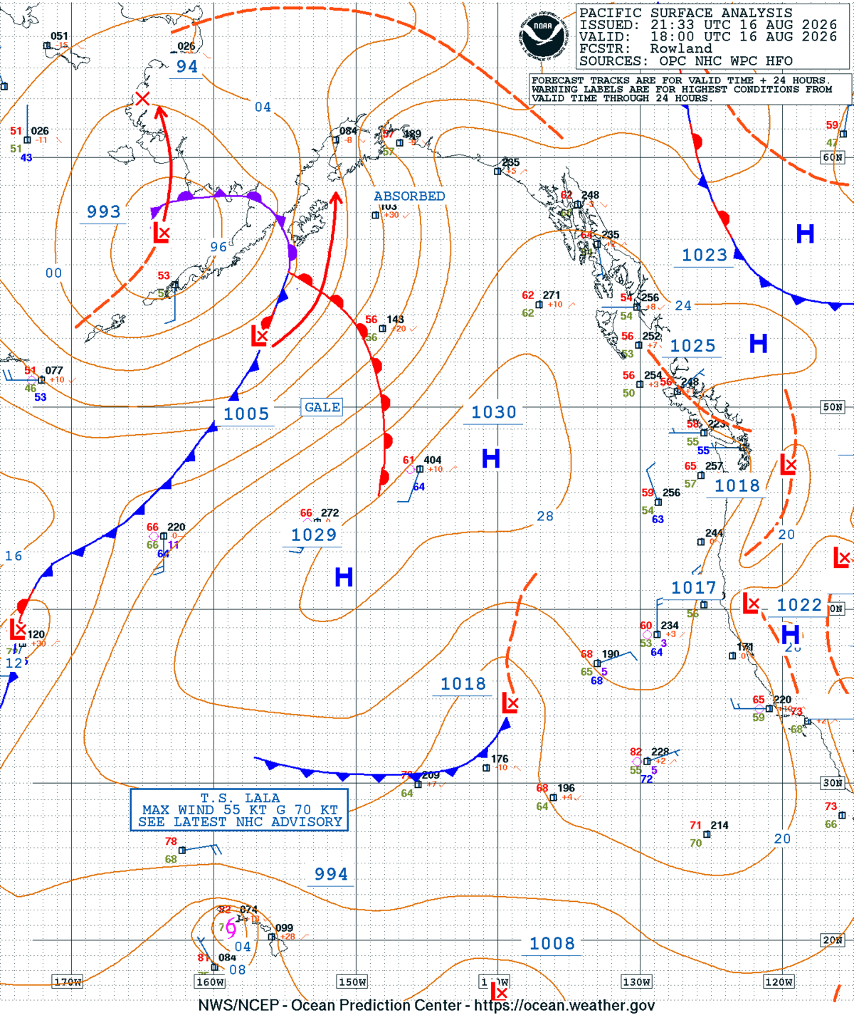 East Pacific Surface Analysis