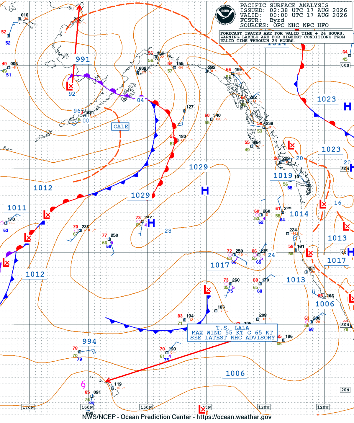 East Pacific Surface Analysis