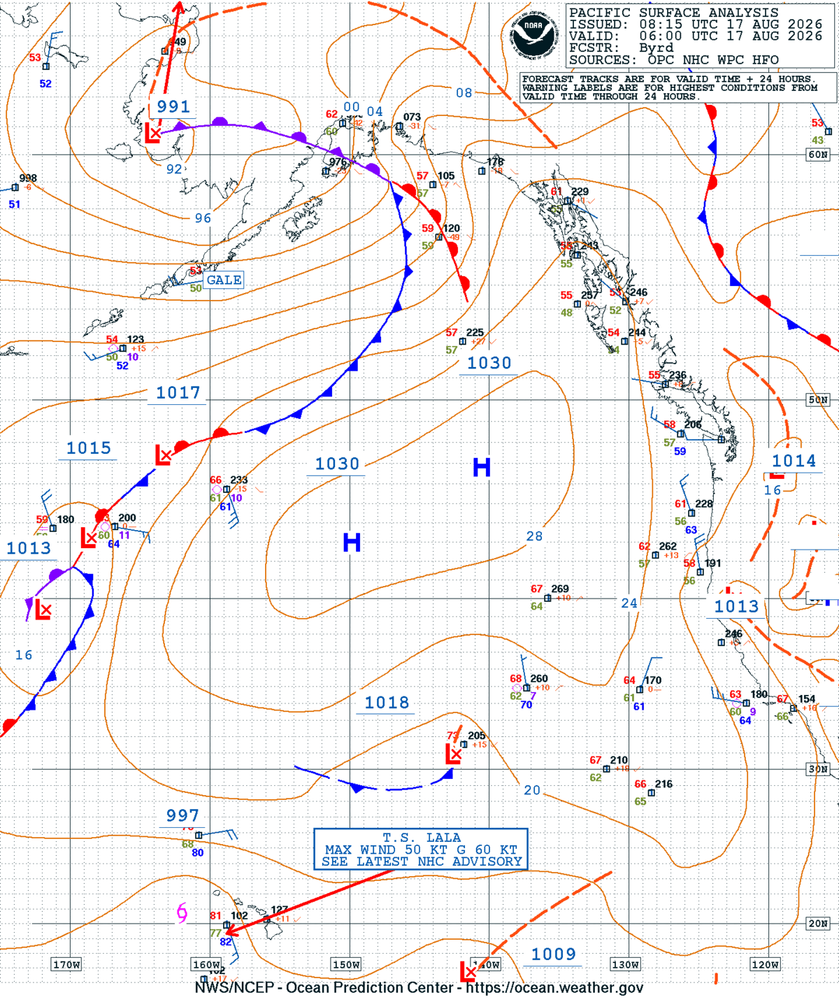 East Pacific Surface Analysis
