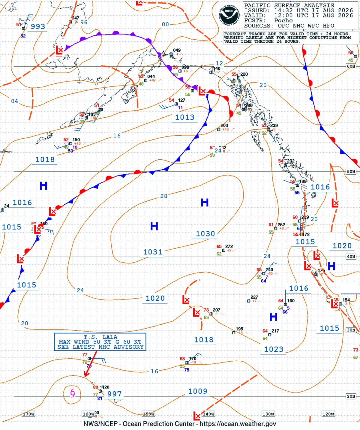 East Pacific Surface Analysis