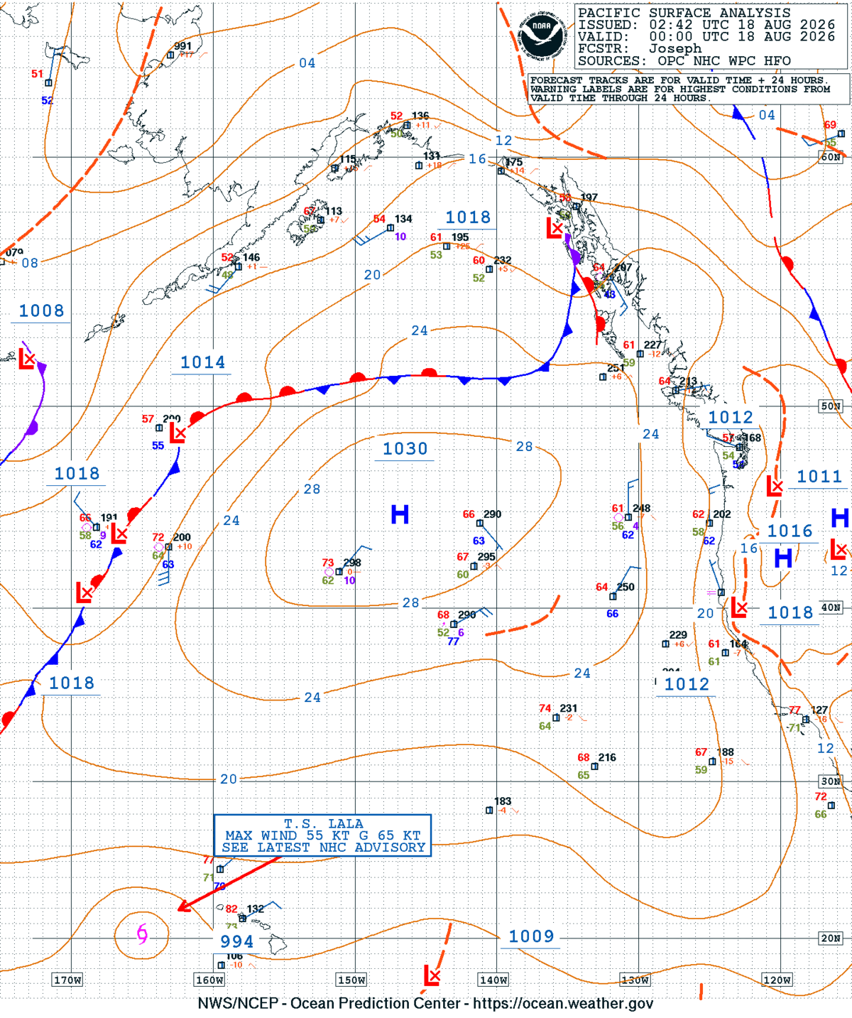 East Pacific Surface Analysis