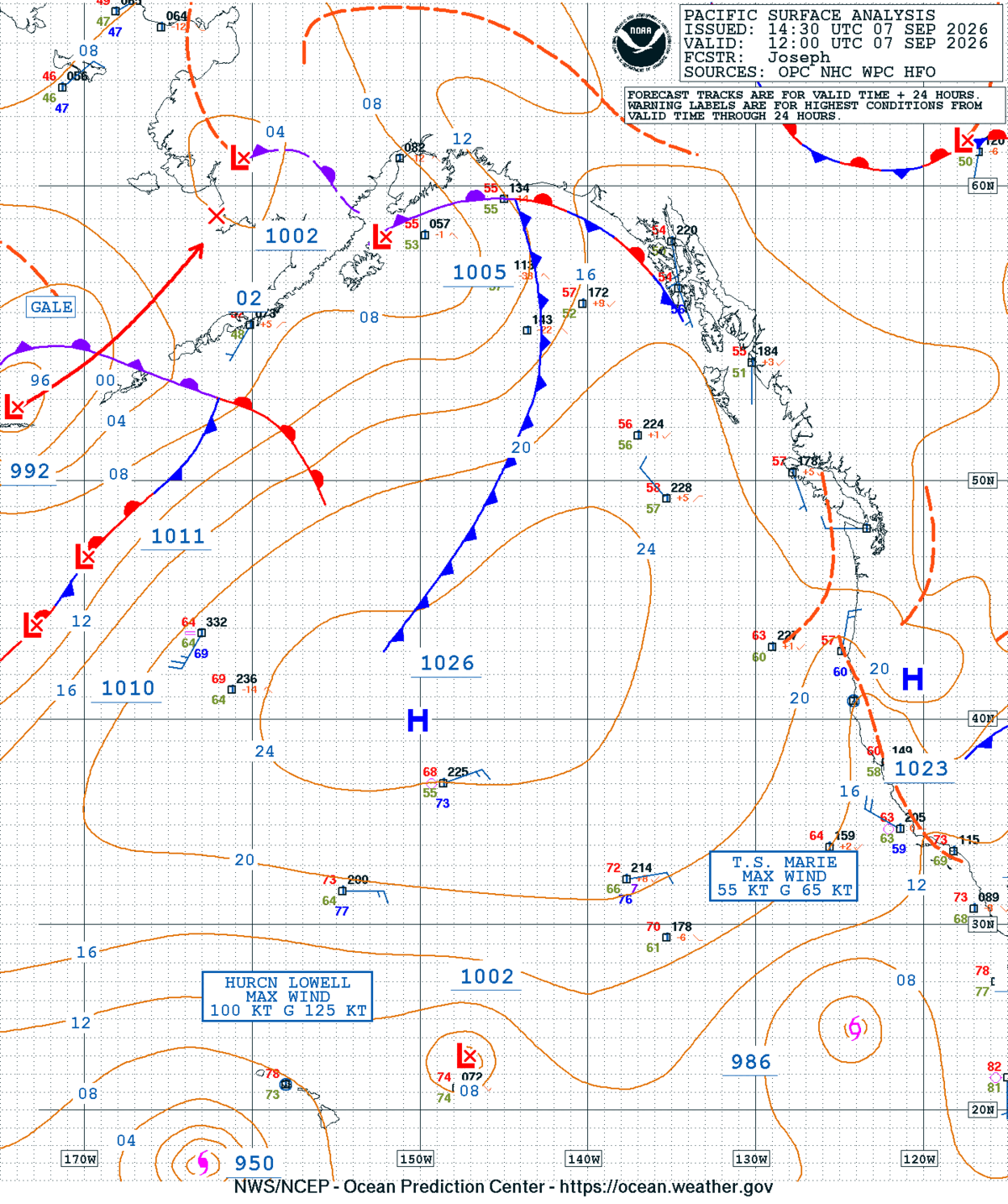 East Pacific Surface Analysis