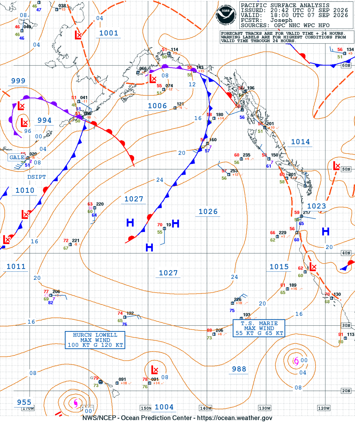 East Pacific Surface Analysis