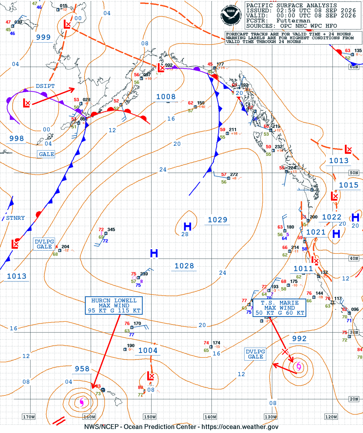 East Pacific Surface Analysis