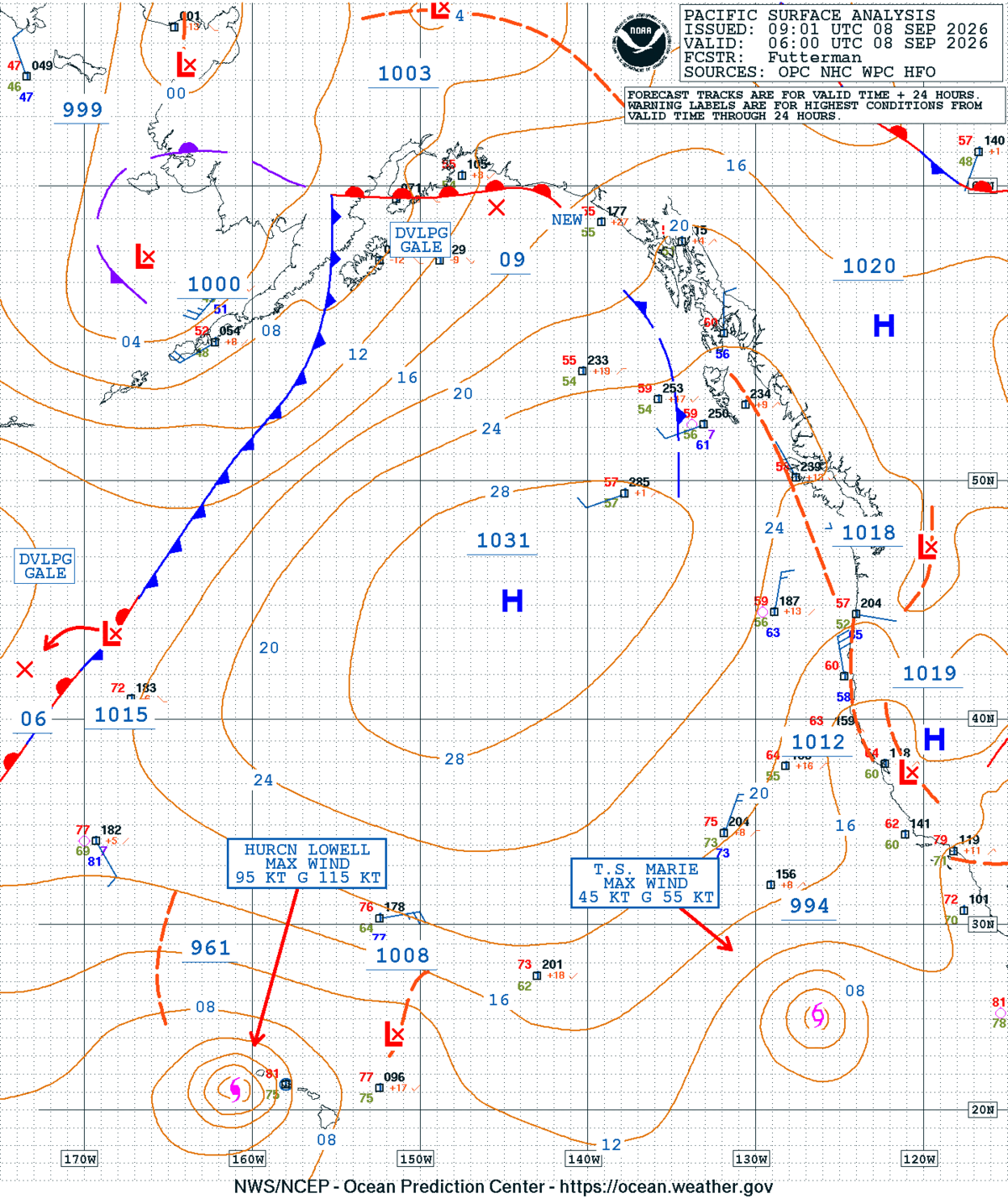 East Pacific Surface Analysis