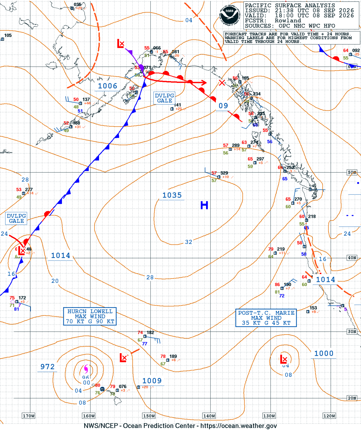 East Pacific Surface Analysis