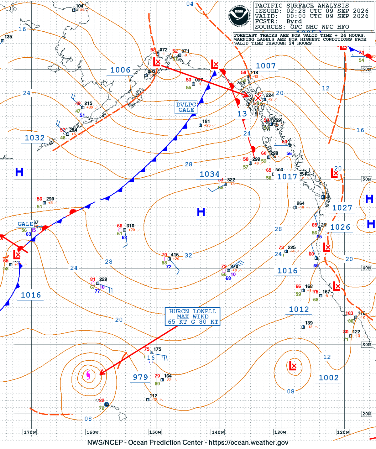 East Pacific Surface Analysis