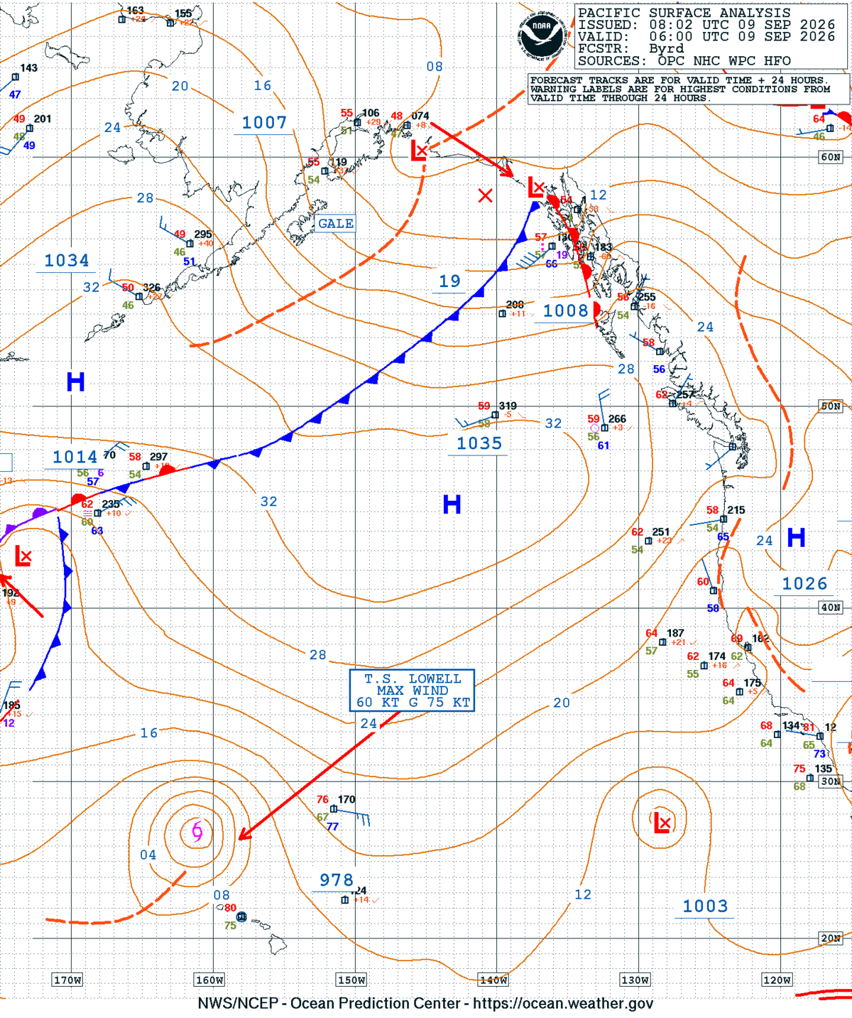 East Pacific Surface Analysis