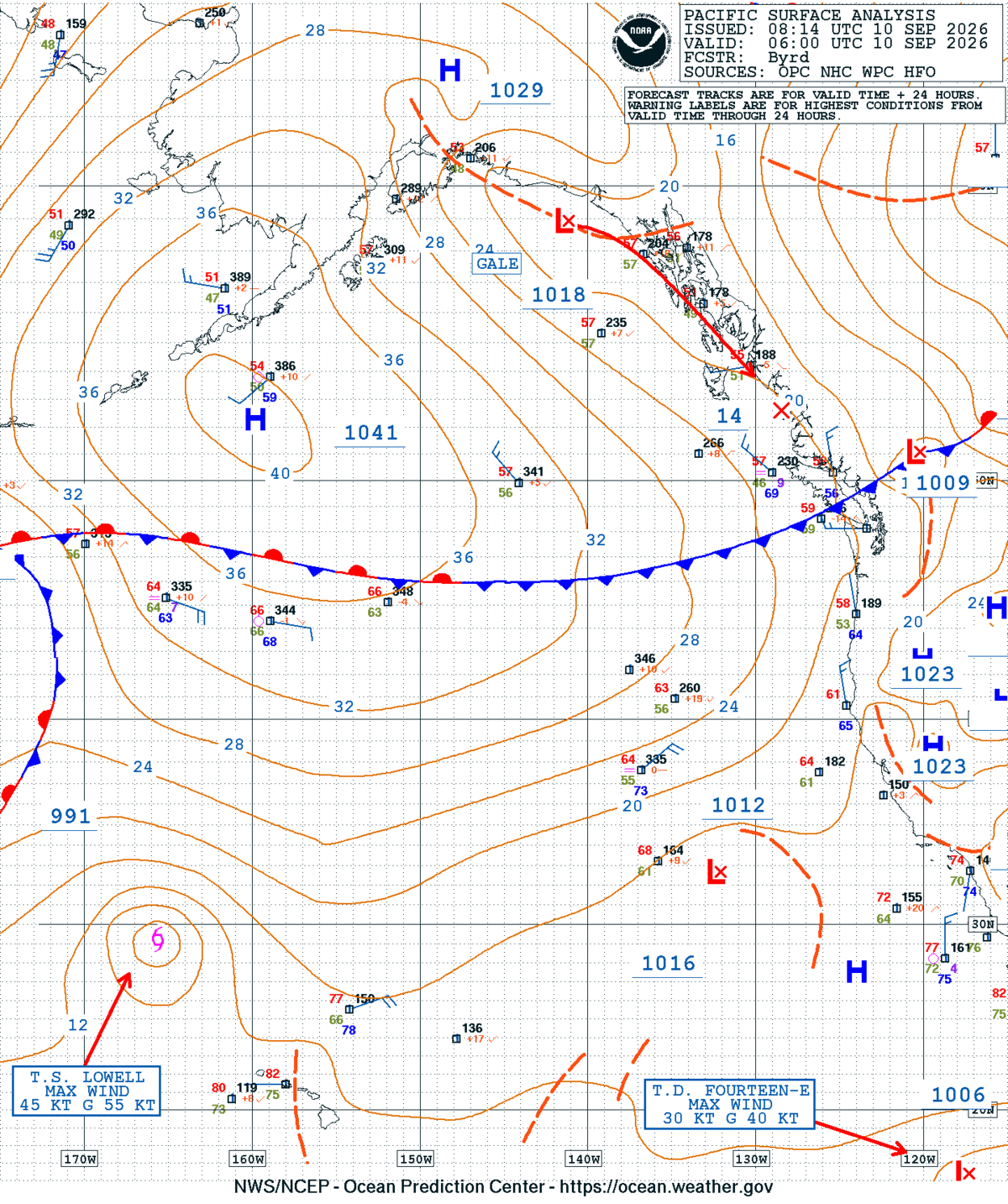 East Pacific Surface Analysis