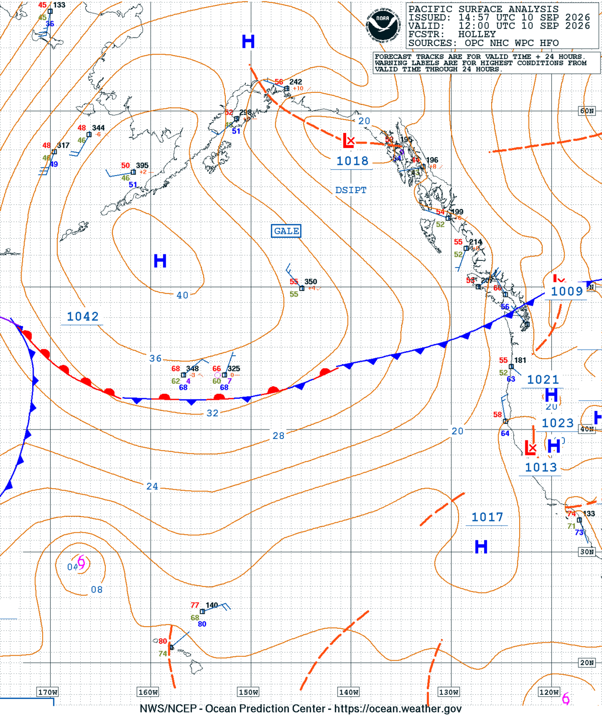 East Pacific Surface Analysis
