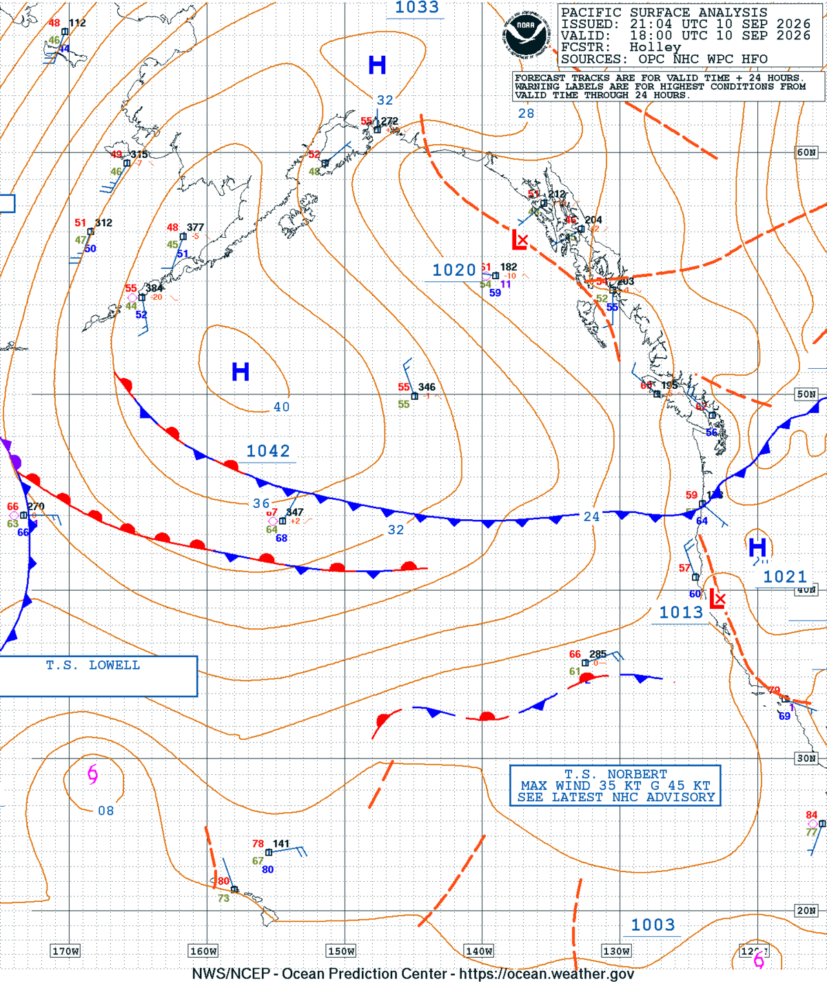 East Pacific Surface Analysis