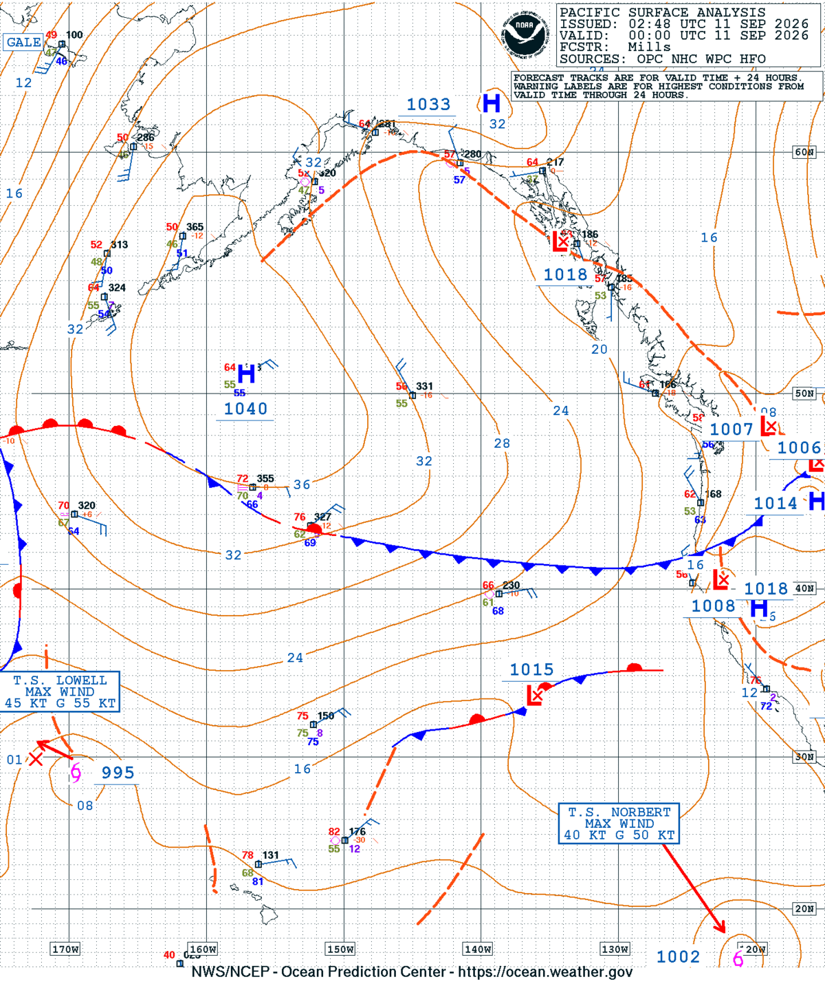East Pacific Surface Analysis