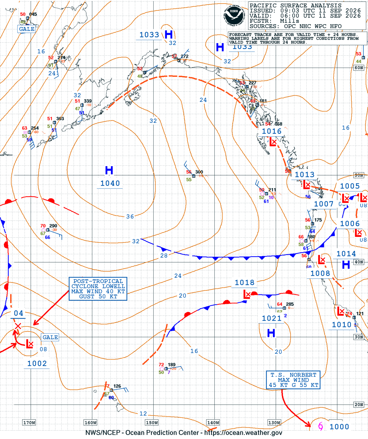 East Pacific Surface Analysis