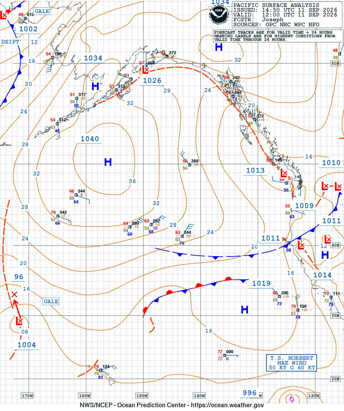 East Pacific Surface Analysis