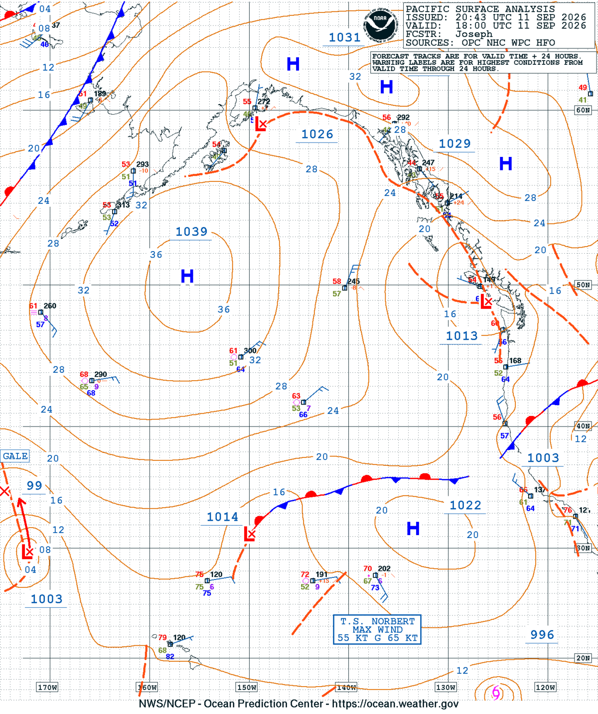 East Pacific Surface Analysis