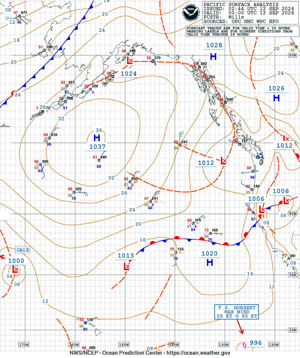 East Pacific Surface Analysis