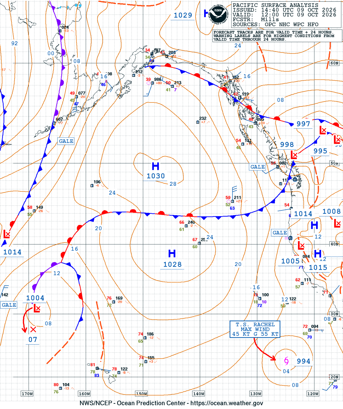 East Pacific Surface Analysis