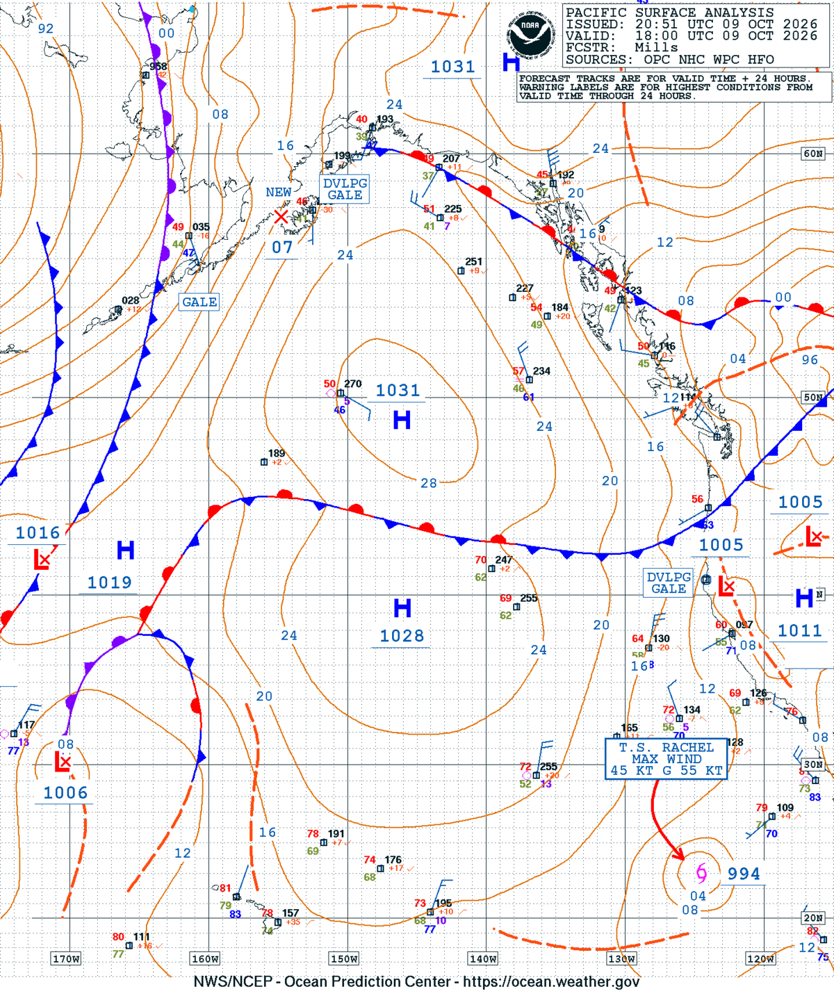 East Pacific Surface Analysis