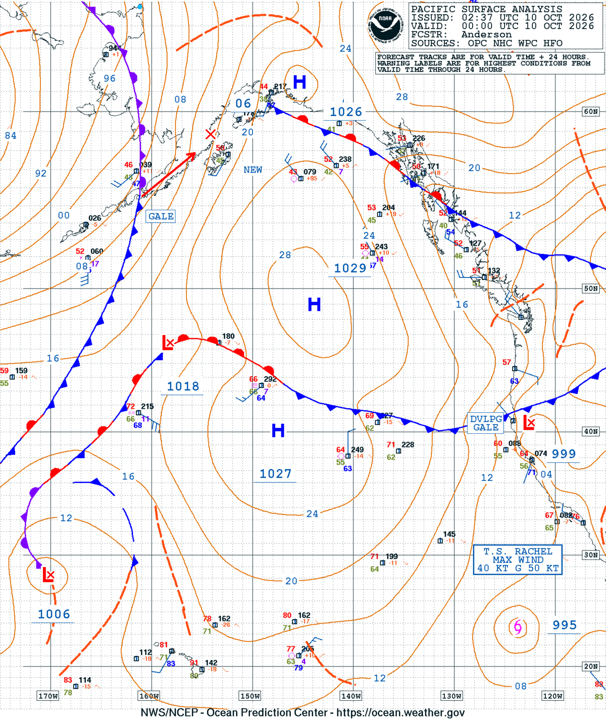 East Pacific Surface Analysis