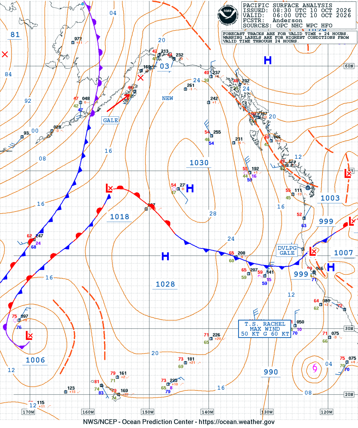 East Pacific Surface Analysis