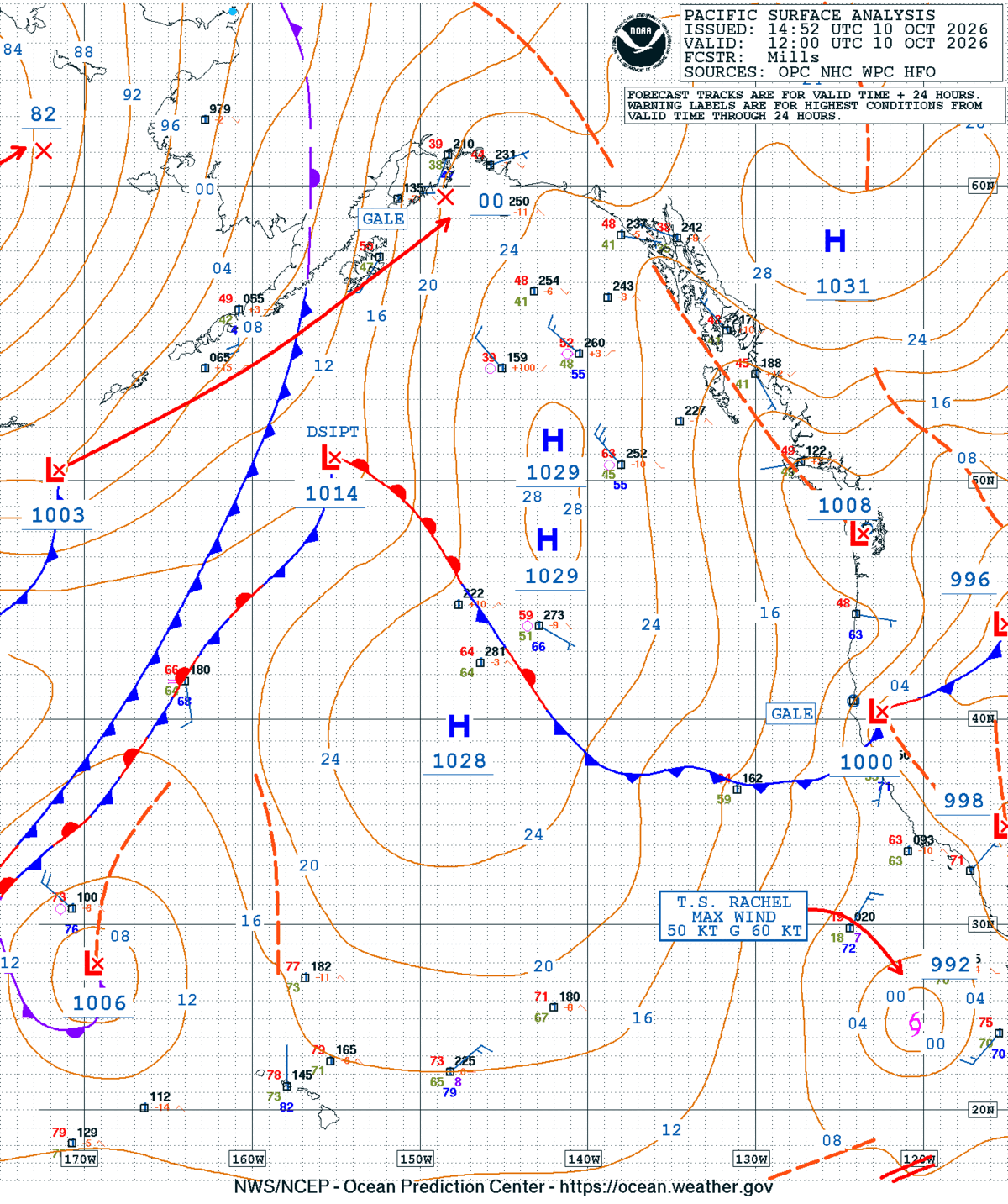 East Pacific Surface Analysis