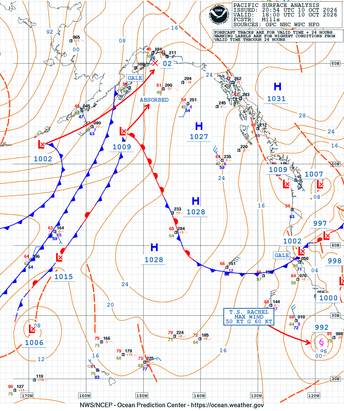 East Pacific Surface Analysis