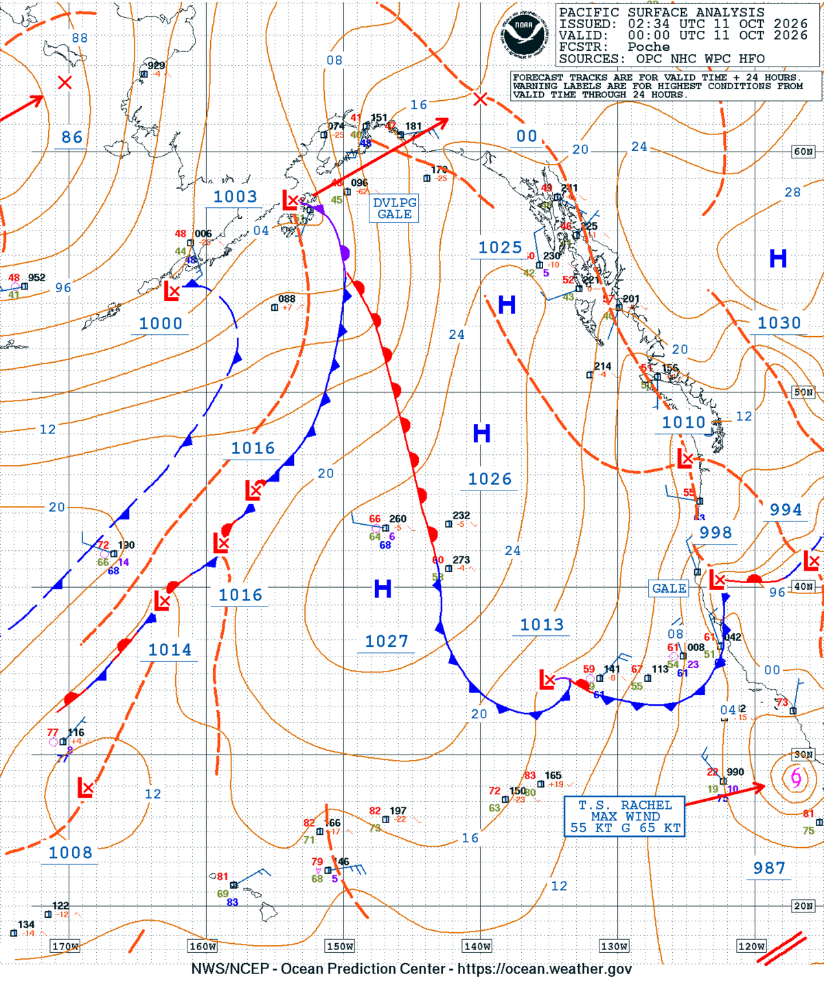 East Pacific Surface Analysis