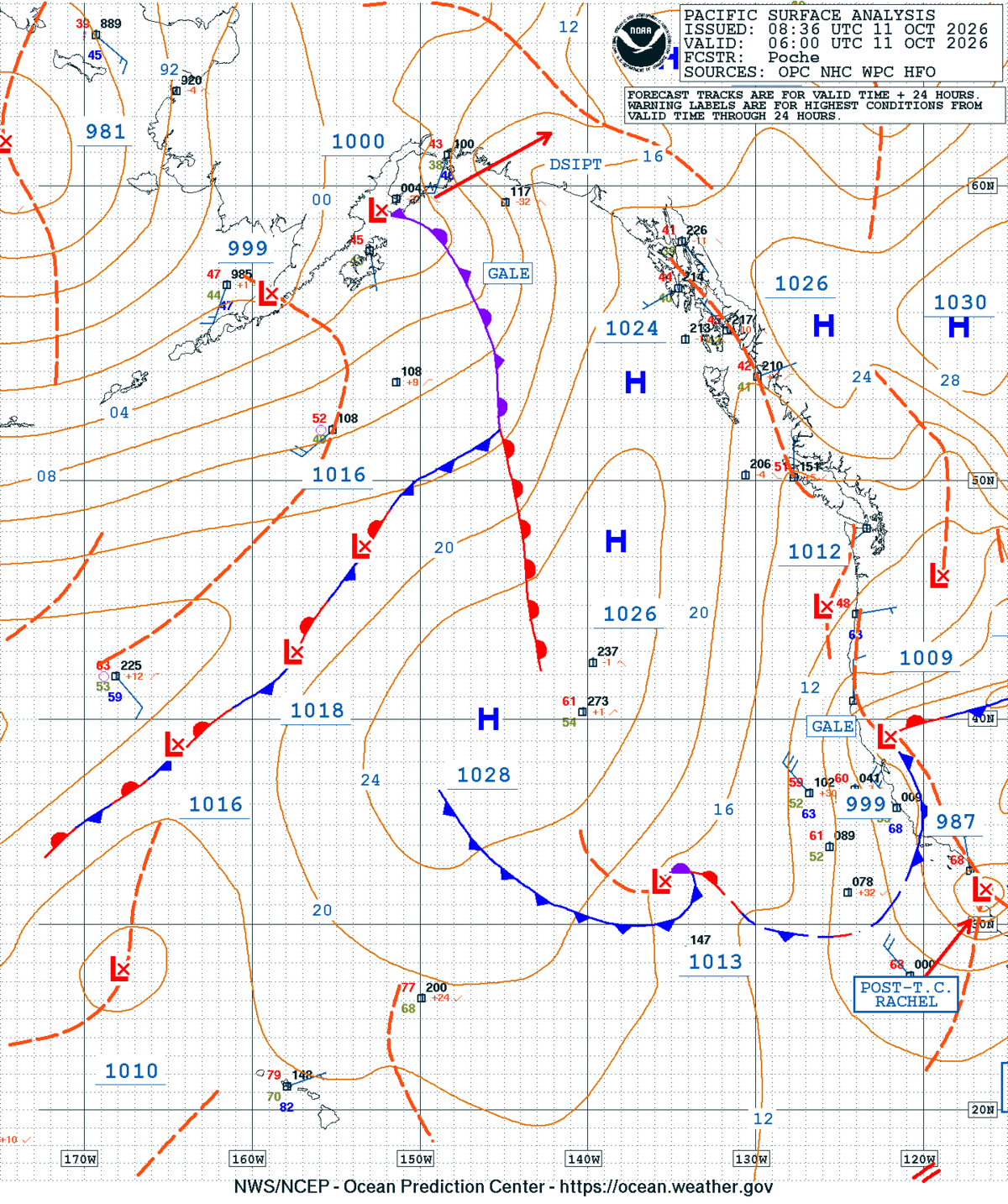 East Pacific Surface Analysis