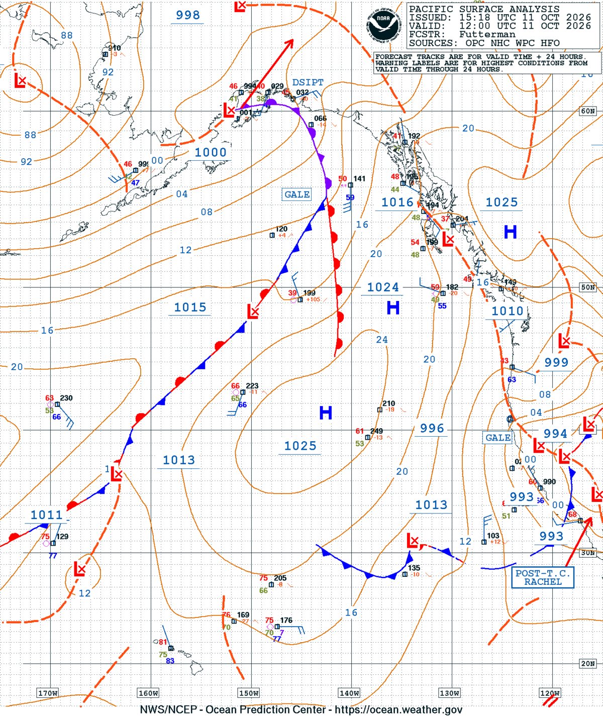 East Pacific Surface Analysis