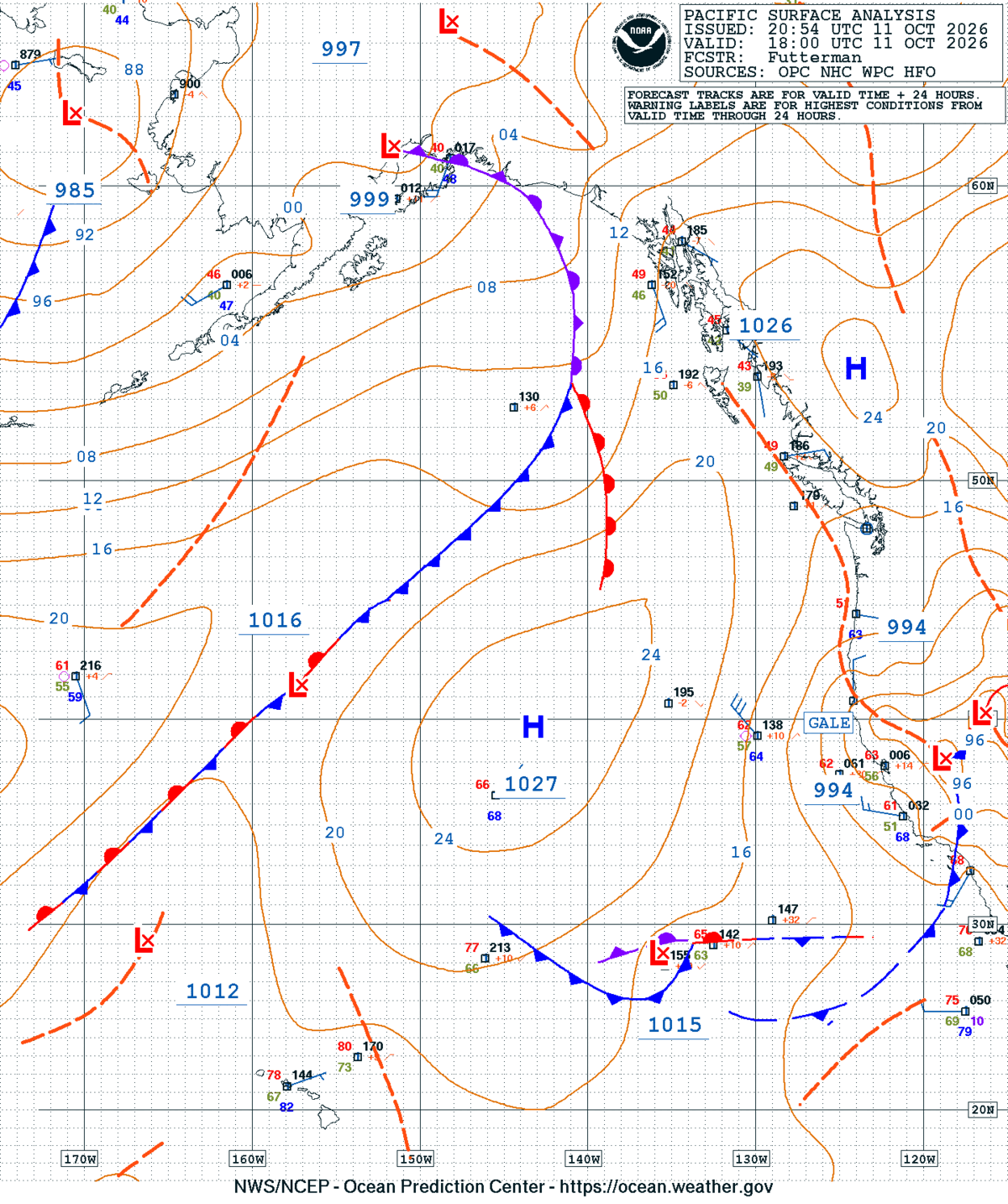 East Pacific Surface Analysis