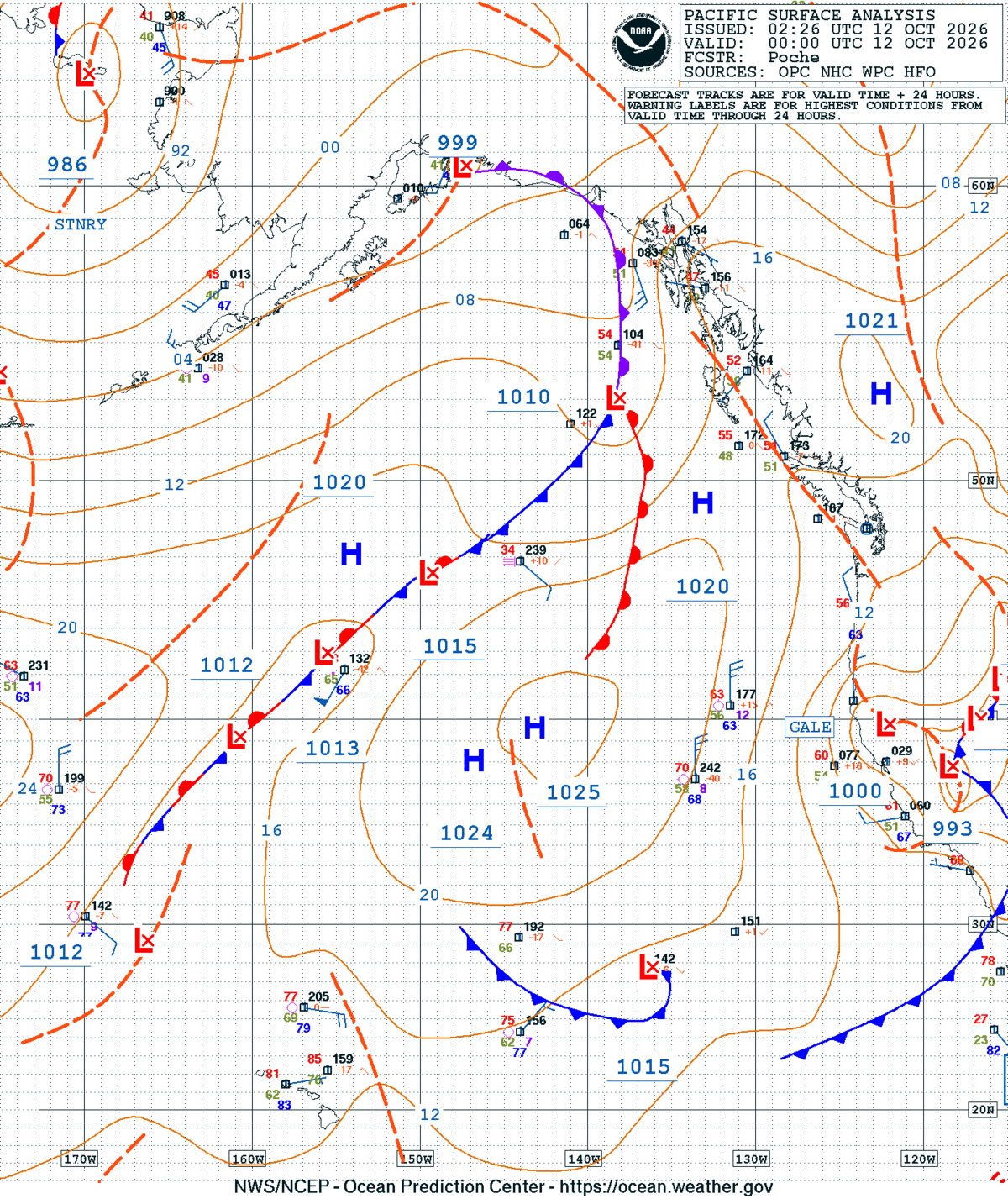 East Pacific Surface Analysis