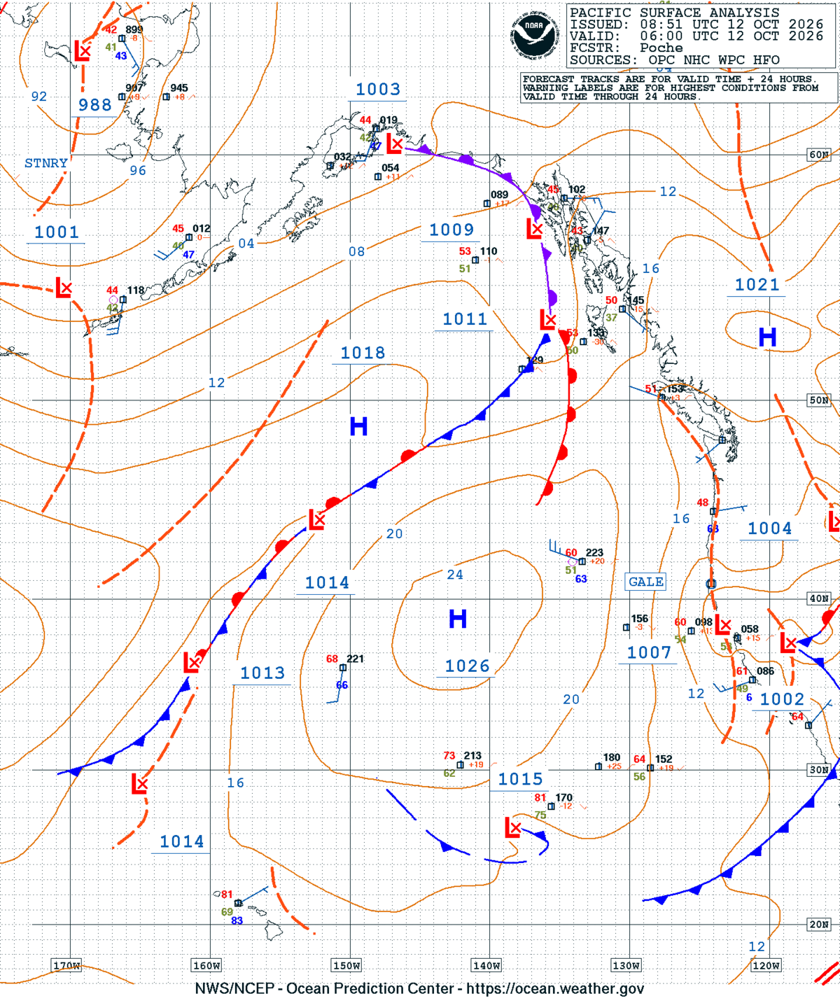 East Pacific Surface Analysis